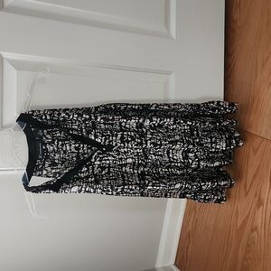 Black and white blouse tank top